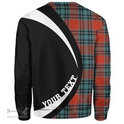 ScotsTee Shop Scottish MacLeay Ancient Clan Crest Personalized Tartan Sweatshirt Circle Style Back Shirt with Your Text