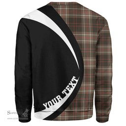ScotsTee Shop Scottish MacDiarmid Weathered Clan Crest Personalized Tartan Sweatshirt Circle Style Back Shirt with Your Text