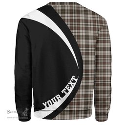 ScotsTee Shop Scottish Little Arisaid Weathered Clan Crest Personalized Tartan Sweatshirt Circle Style Back Shirt with Your Text