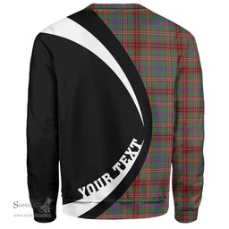ScotsTee Shop Scottish MacCall Modern Clan Crest Personalized Tartan Sweatshirt Circle Style Back Shirt with Your Text