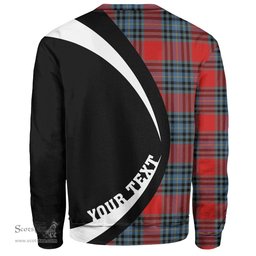 ScotsTee Shop Scottish MacLeay Modern Clan Crest Personalized Tartan Sweatshirt Circle Style Back Shirt with Your Text