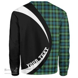 ScotsTee Shop Scottish Lyon (Liall Lyall Lyle) Ancient Clan Crest Personalized Tartan Sweatshirt Circle Style Back Shirt with Your Text