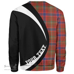 ScotsTee Shop Scottish Lumsden Waistcoat Modern Clan Crest Personalized Tartan Sweatshirt Circle Style Back Shirt with Your Text
