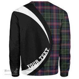 ScotsTee Shop Scottish MacNeil of Colonsay (MacNeil of Barra of Colonsay) (Highland Society of London) Modern Clan Crest Personalized Tartan Sweatshirt Circle Style Back Shirt with Your Text