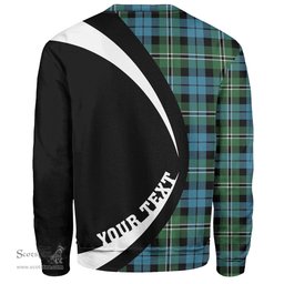ScotsTee Shop Scottish Melville Ancient Clan Crest Personalized Tartan Sweatshirt Circle Style Back Shirt with Your Text