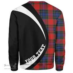 ScotsTee Shop Scottish Manson Modern Clan Crest Personalized Tartan Sweatshirt Circle Style Back Shirt with Your Text