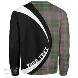 ScotsTee Shop Scottish MacPherson of Glentruim Modern Clan Crest Personalized Tartan Sweatshirt Circle Style Back Shirt with Your Text
