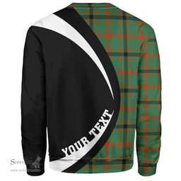 ScotsTee Shop Scottish MacDonagh Ancient Clan Crest Personalized Tartan Sweatshirt Circle Style Back Shirt with Your Text
