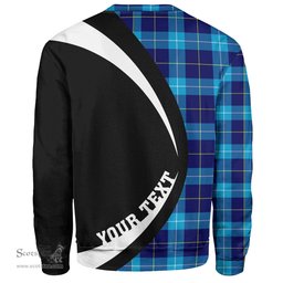 ScotsTee Shop Scottish McKerrell Clan Crest Personalized Tartan Sweatshirt Circle Style Back Shirt with Your Text