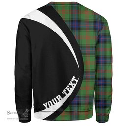 ScotsTee Shop Scottish Park Modern Clan Crest Personalized Tartan Sweatshirt Circle Style Back Shirt with Your Text