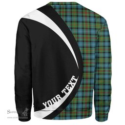 ScotsTee Shop Scottish Smith (MacGowan Hunting) Ancient Clan Crest Personalized Tartan Sweatshirt Circle Style Back Shirt with Your Text