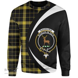 ScotsTee Shop Scottish Raeburn Modern Clan Crest Personalized Tartan Sweatshirt Circle Style Back Shirt with Your Text