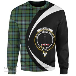 ScotsTee Shop Scottish Rankin (Dalgliesh) Ancient Clan Crest Personalized Tartan Sweatshirt Circle Style Back Shirt with Your Text