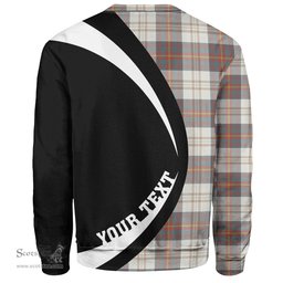 ScotsTee Shop Scottish Walker Dress Weathered Clan Crest Personalized Tartan Sweatshirt Circle Style Back Shirt with Your Text
