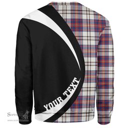 ScotsTee Shop Scottish Walker Dress Modern Clan Crest Personalized Tartan Sweatshirt Circle Style Back Shirt with Your Text