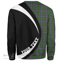 ScotsTee Shop Scottish Strange of Balkaskie Clan Crest Personalized Tartan Sweatshirt Circle Style Back Shirt with Your Text