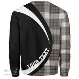ScotsTee Shop Scottish Murray of Atholl Dress (Murray Dress) Weathered Clan Crest Personalized Tartan Sweatshirt Circle Style Back Shirt with Your Text
