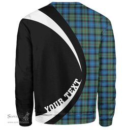 ScotsTee Shop Scottish Smith Ancient Clan Crest Personalized Tartan Sweatshirt Circle Style Back Shirt with Your Text