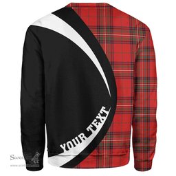 ScotsTee Shop Scottish Stewart of Rothesay Modern Clan Crest Personalized Tartan Sweatshirt Circle Style Back Shirt with Your Text