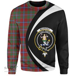ScotsTee Shop Scottish Murray of Abercairney Portrait (Murray of Abercairney; Portrait) Modern Clan Crest Personalized Tartan Sweatshirt Circle Style Back Shirt with Your Text