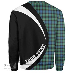 ScotsTee Shop Scottish Mouat Clan Crest Personalized Tartan Sweatshirt Circle Style Back Shirt with Your Text