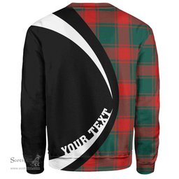 ScotsTee Shop Scottish Middleton Weathered Clan Crest Personalized Tartan Sweatshirt Circle Style Back Shirt with Your Text