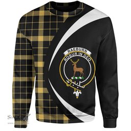 ScotsTee Shop Scottish Raeburn Ancient Clan Crest Personalized Tartan Sweatshirt Circle Style Back Shirt with Your Text
