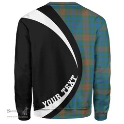 ScotsTee Shop Scottish Tennant Yules Ancient Clan Crest Personalized Tartan Sweatshirt Circle Style Back Shirt with Your Text