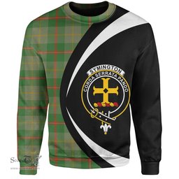 ScotsTee Shop Scottish Symington Ancient Clan Crest Personalized Tartan Sweatshirt Circle Style Back Shirt with Your Text