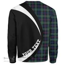 ScotsTee Shop Scottish Murray of Atholl variation (Murray of Atholl; variation) Modern Clan Crest Personalized Tartan Sweatshirt Circle Style Back Shirt with Your Text