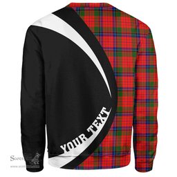 ScotsTee Shop Scottish Nicolson Modern Clan Crest Personalized Tartan Sweatshirt Circle Style Back Shirt with Your Text