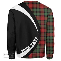 ScotsTee Shop Scottish Murdoch Modern Clan Crest Personalized Tartan Sweatshirt Circle Style Back Shirt with Your Text