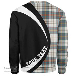 ScotsTee Shop Scottish Walker Dress Ancient Clan Crest Personalized Tartan Sweatshirt Circle Style Back Shirt with Your Text