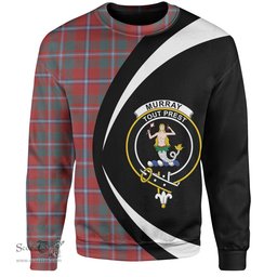 ScotsTee Shop Scottish Murray of Abercairney Portrait (Murray of Abercairney; Portrait) Weathered Clan Crest Personalized Tartan Sweatshirt Circle Style Back Shirt with Your Text