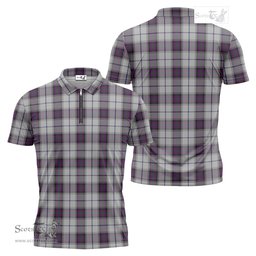 ScotsTee Shop Scottish Alexander of Menstry Dress Clan Tartan Zipper Polo Shirt
