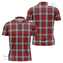 ScotsTee Shop Scottish Brodie Dress Clan Tartan Zipper Polo Shirt
