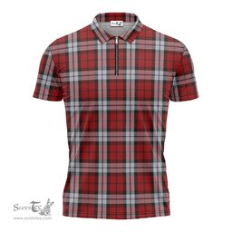 ScotsTee Shop Scottish Brodie Dress Clan Tartan Zipper Polo Shirt