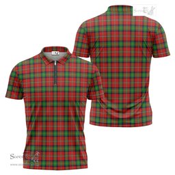 ScotsTee Shop Scottish Fairlie Modern Clan Tartan Zipper Polo Shirt