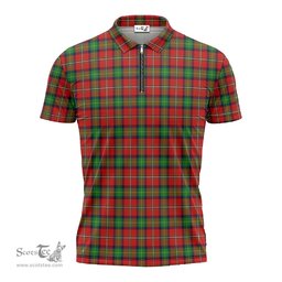 ScotsTee Shop Scottish Fairlie Modern Clan Tartan Zipper Polo Shirt