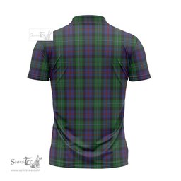 ScotsTee Shop Scottish Campbell of Cawdor Clan Tartan Zipper Polo Shirt