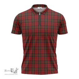 ScotsTee Shop Scottish Brodie Clan Tartan Zipper Polo Shirt