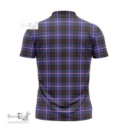 ScotsTee Shop Scottish Dunlop Modern Clan Tartan Zipper Polo Shirt