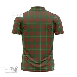 ScotsTee Shop Scottish Bruce Hunting Clan Tartan Zipper Polo Shirt