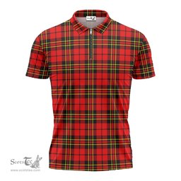ScotsTee Shop Scottish Brodie Modern Clan Tartan Zipper Polo Shirt