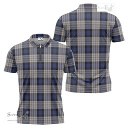 ScotsTee Shop Scottish Ferguson Dress Clan Tartan Zipper Polo Shirt