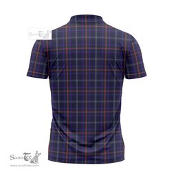 ScotsTee Shop Scottish Fitzgerald Hunting Clan Tartan Zipper Polo Shirt