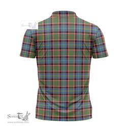 ScotsTee Shop Scottish Aikenhead Clan Tartan Zipper Polo Shirt
