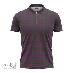 ScotsTee Shop Scottish Cumming Clan Tartan Zipper Polo Shirt