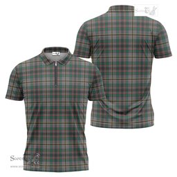 ScotsTee Shop Scottish Craig Ancient Clan Tartan Zipper Polo Shirt