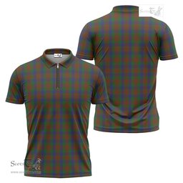 ScotsTee Shop Scottish Dorward Dogwood Clan Tartan Zipper Polo Shirt